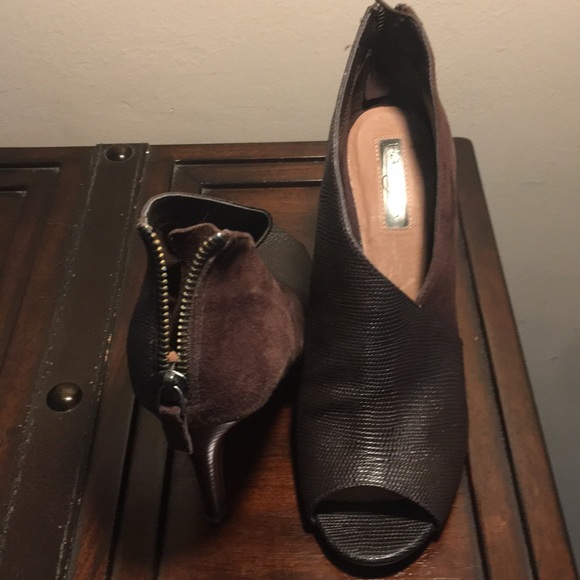 Halogen suede and leather open toe heels - Picture 1 of 6